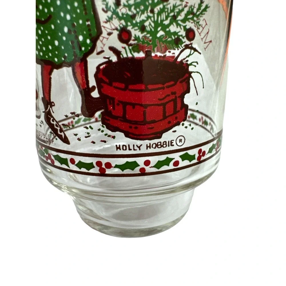 Vintage Holly Hobby Limited Edition Coca Cola Christmas Glass Rare